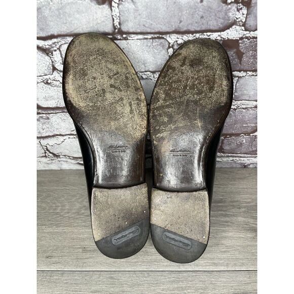Santoni Black Leather Moc Toe Slip On Dress Loafers Shoes Men’s Sz 9.5D US/43EU main image 8